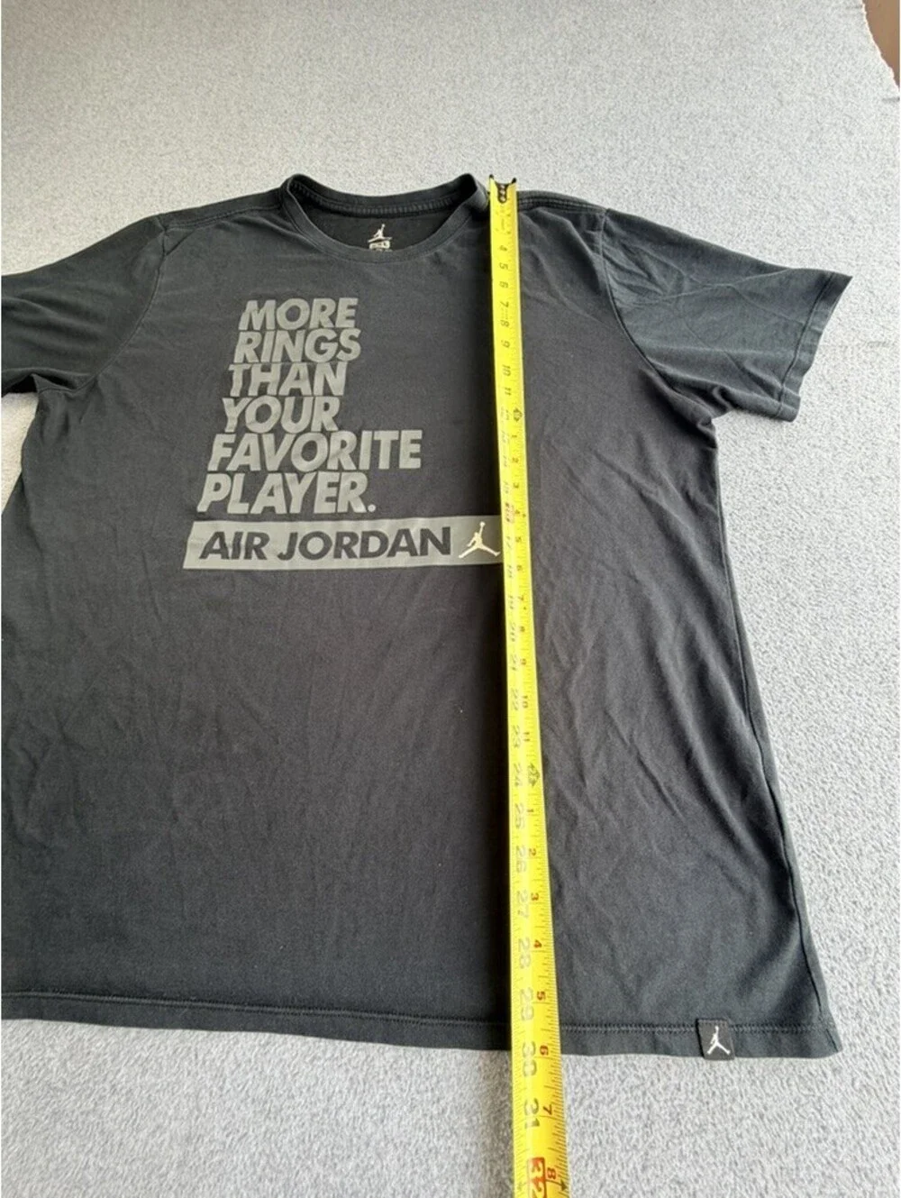 Jordan Mens T-Shirt XXL Black Dri-Fit Graphic More Rings Than Your Favorite